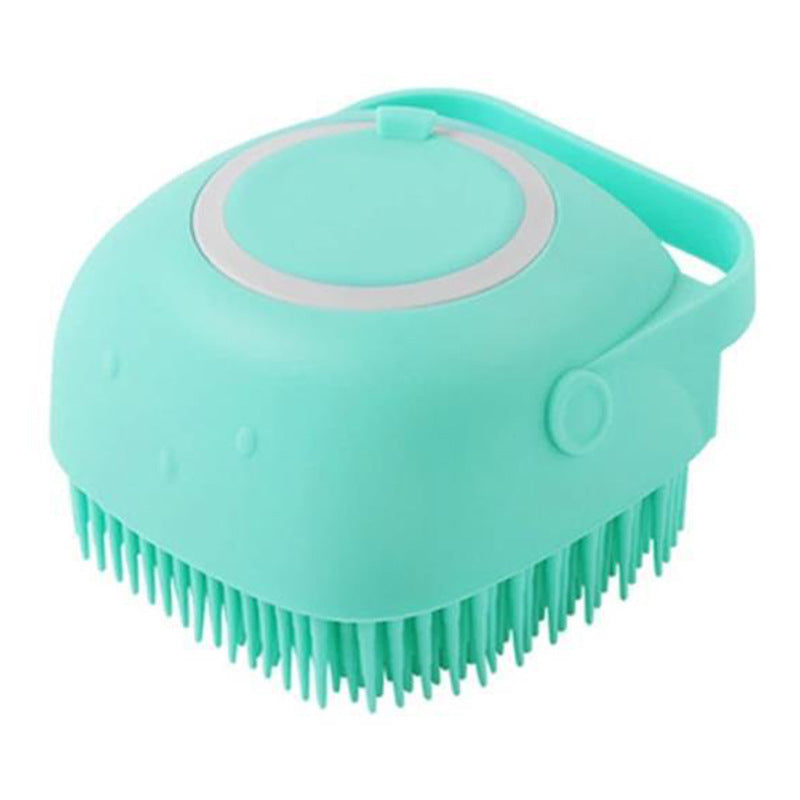 2-in-1 Pet Bath & Massage Brush | Shampoo Dispenser Grooming Tool for Dogs & Cats