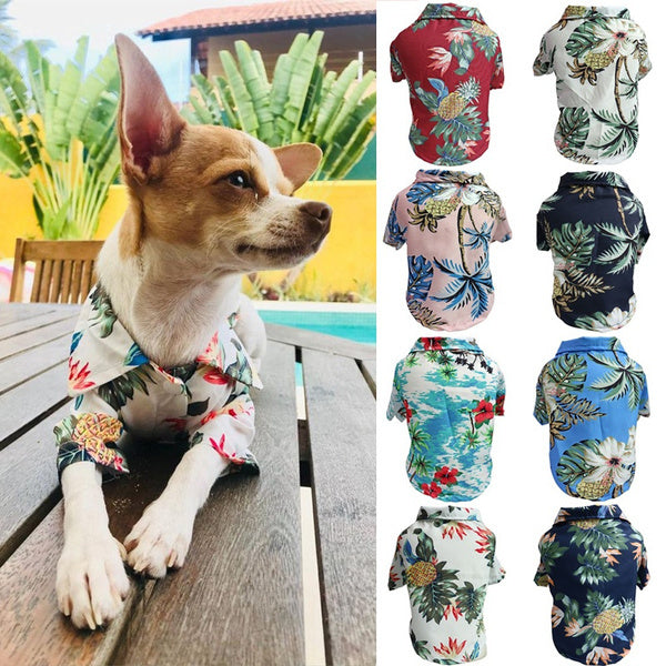 Tropical Pet Hawaiian Shirt | Lightweight Summer Dog & Cat Outfit (XS–L)