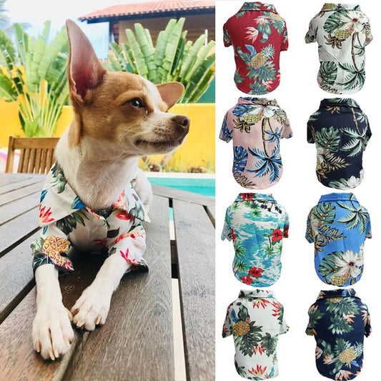 Tropical Pet Hawaiian Shirt | Lightweight Summer Dog & Cat Outfit (XS–L)
