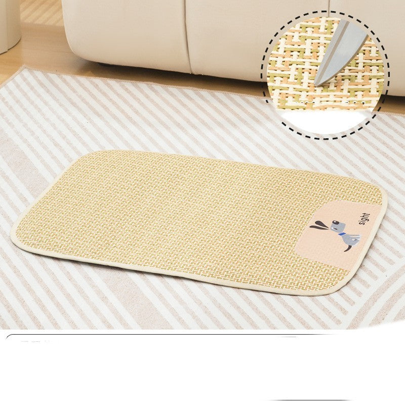 Summer Cooling Pet Mat – Ice-Silk Comfort Pad for Dogs & Cats (Dog Design)