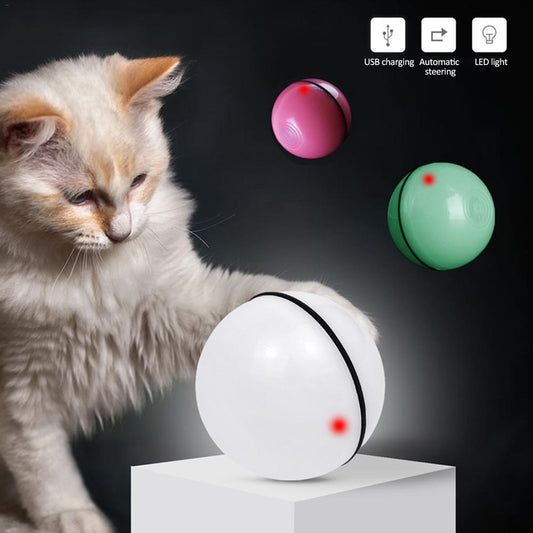 Smart Rolling Laser Ball for Cats | USB Rechargeable LED Toy (Auto Movement)