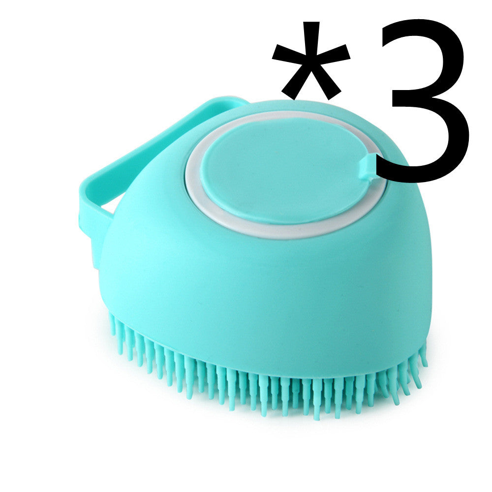 2-in-1 Pet Bath & Massage Brush | Shampoo Dispenser Grooming Tool for Dogs & Cats