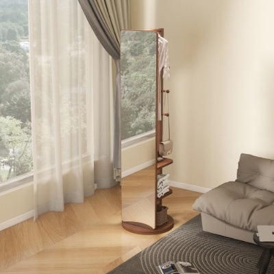 360° Rotating Wood Full Length Mirror 2 in 1 Floor Mirrors for Living Room Bedroom and Cloakroom