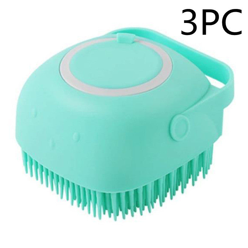 2-in-1 Pet Bath & Massage Brush | Shampoo Dispenser Grooming Tool for Dogs & Cats