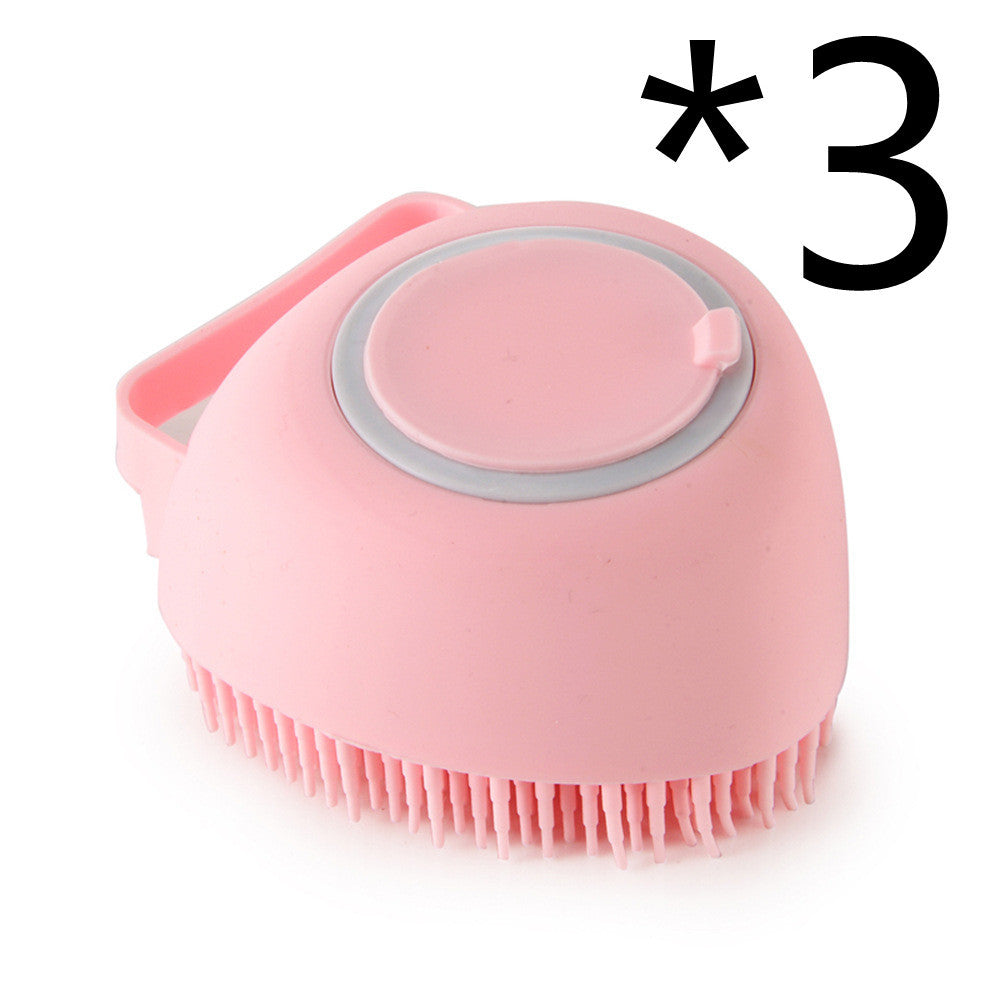 2-in-1 Pet Bath & Massage Brush | Shampoo Dispenser Grooming Tool for Dogs & Cats