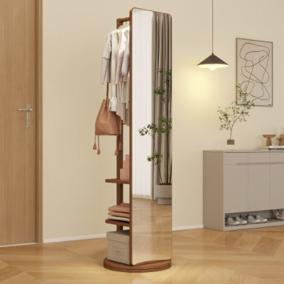 360° Rotating Wood Full Length Mirror 2 in 1 Floor Mirrors for Living Room Bedroom and Cloakroom