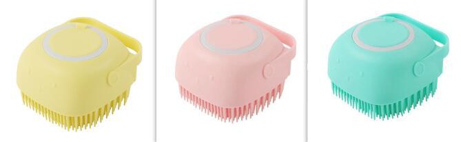 2-in-1 Pet Bath & Massage Brush | Shampoo Dispenser Grooming Tool for Dogs & Cats
